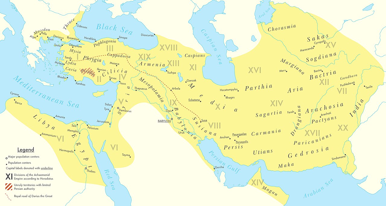 Achaemenid Empire at its greatest extent