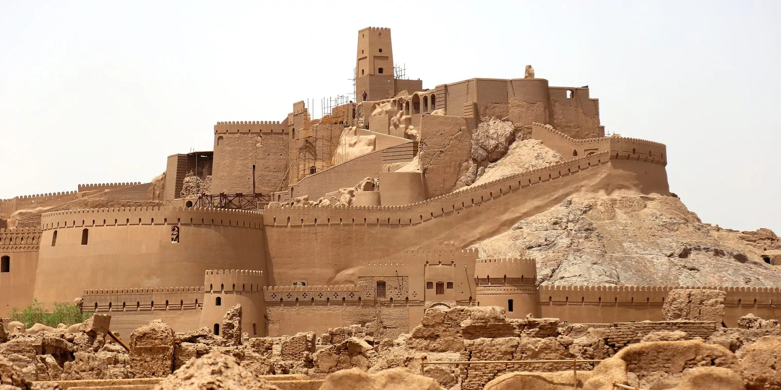 Arg-e Bam — the world's largest adobe citadel, painstakingly restored after 2003.
