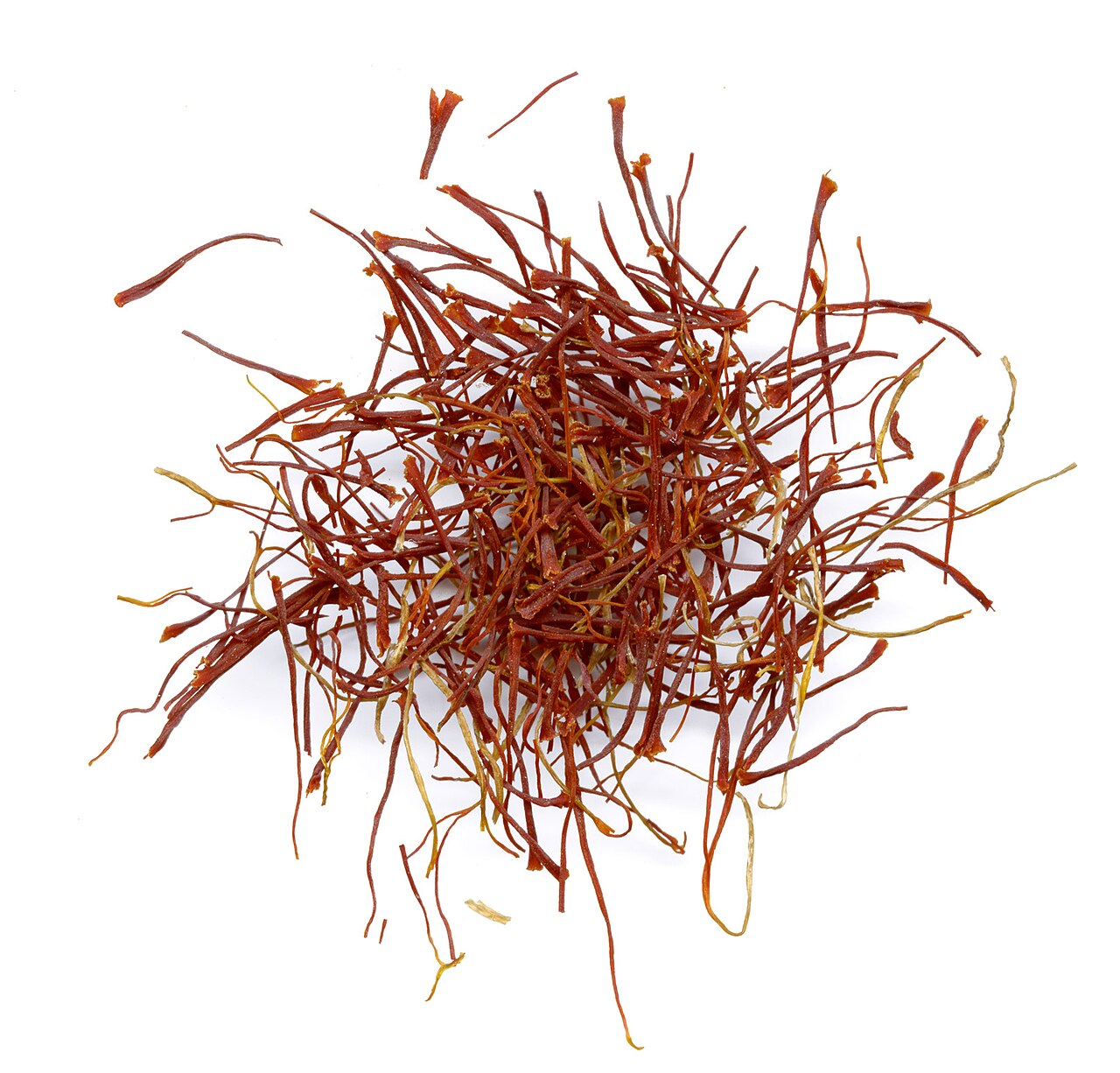 Iranian saffron threads — Khorasan produces more than 90% of the world's supply.