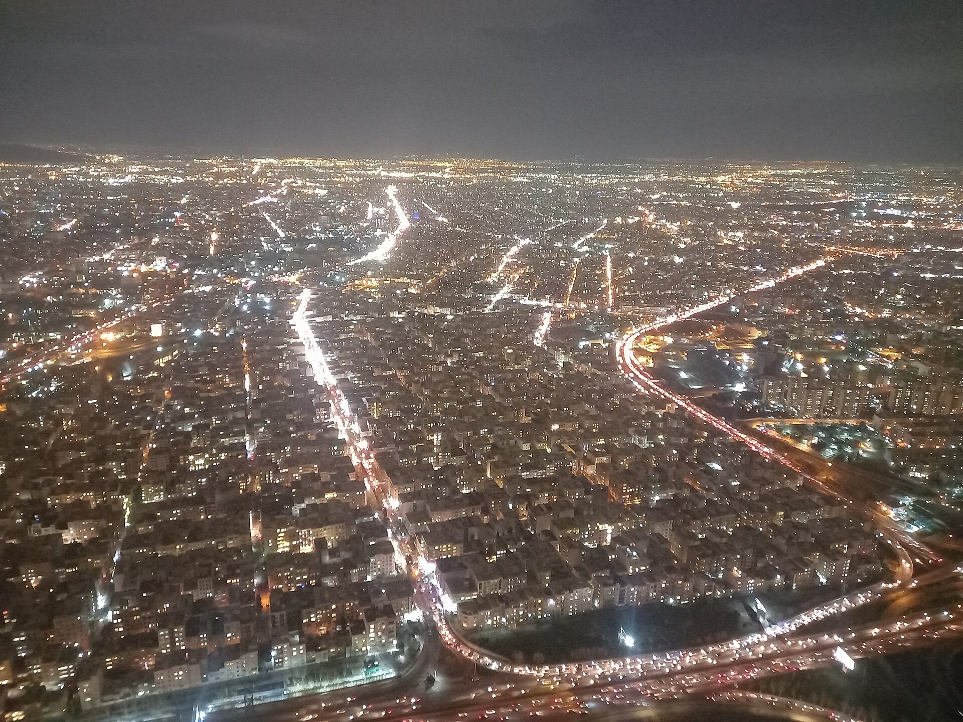 The Milad Tower against the Alborz — at 435 metres, the symbol of the modern Tehran skyline.