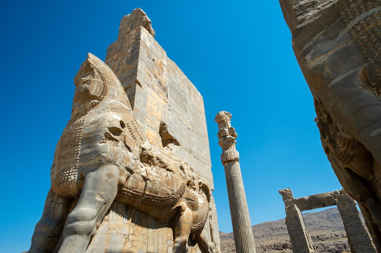 The Gate of All Nations at Persepolis, guarded by colossal lamassu.