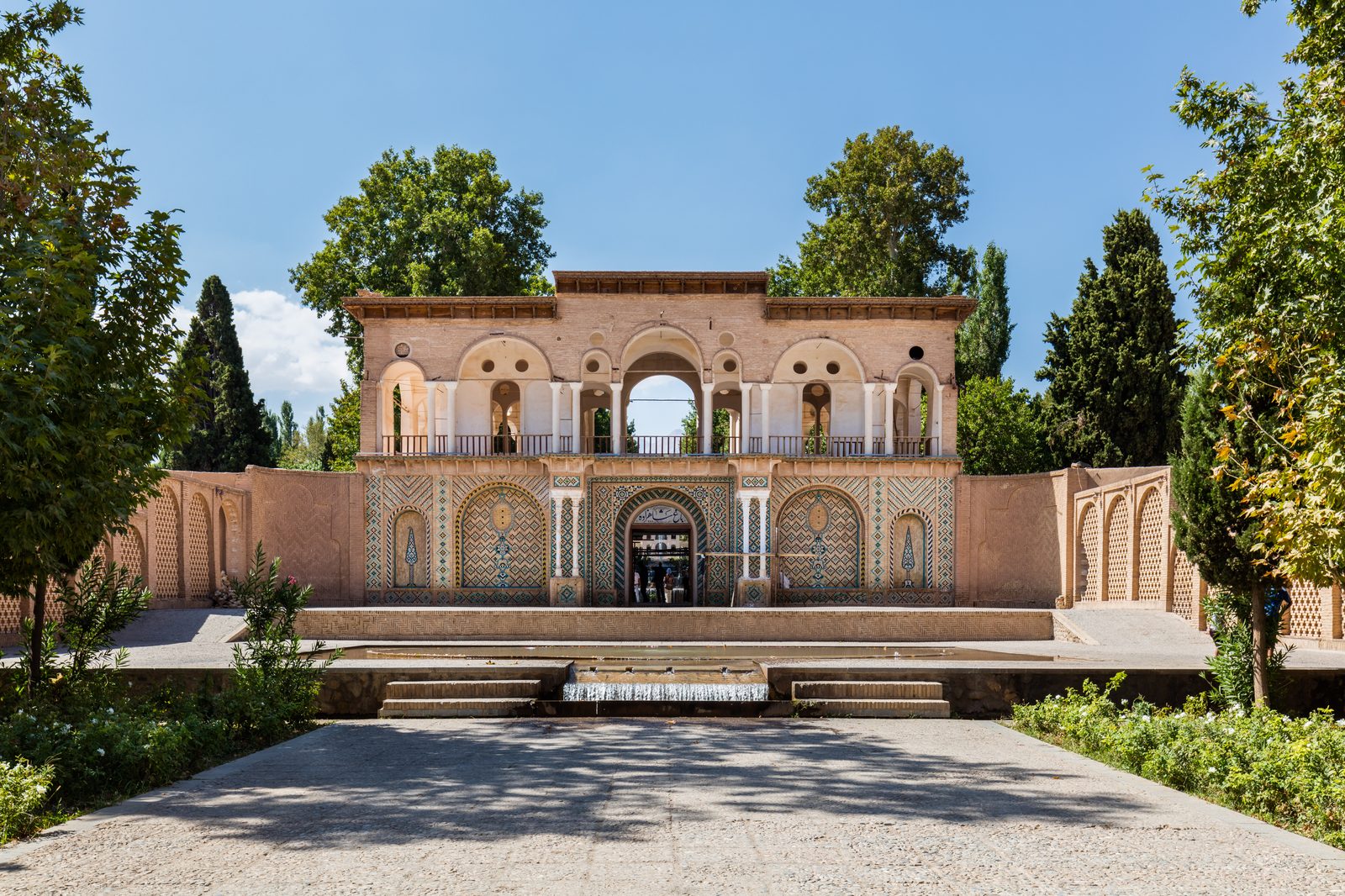 Shazdeh Garden in Mahan — a Qajar-era paradise garden rising abruptly from the Kerman desert.
