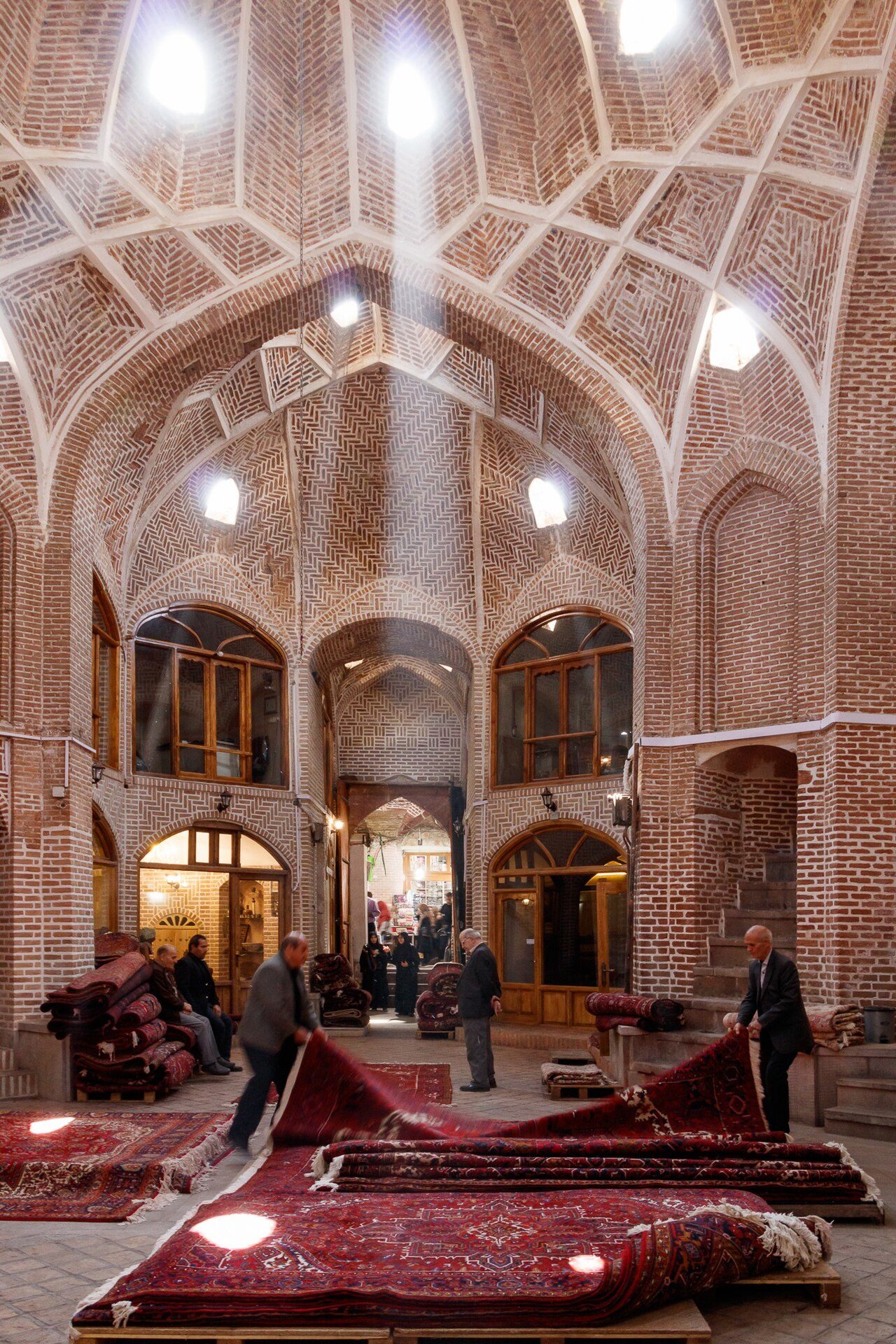 A vaulted corridor of the Tabriz Grand Bazaar — UNESCO World Heritage since 2010.