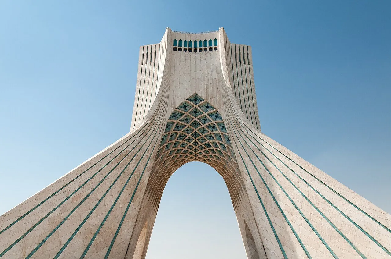 Tehran today — the Azadi Tower marks the Qajar city's modern descendant.