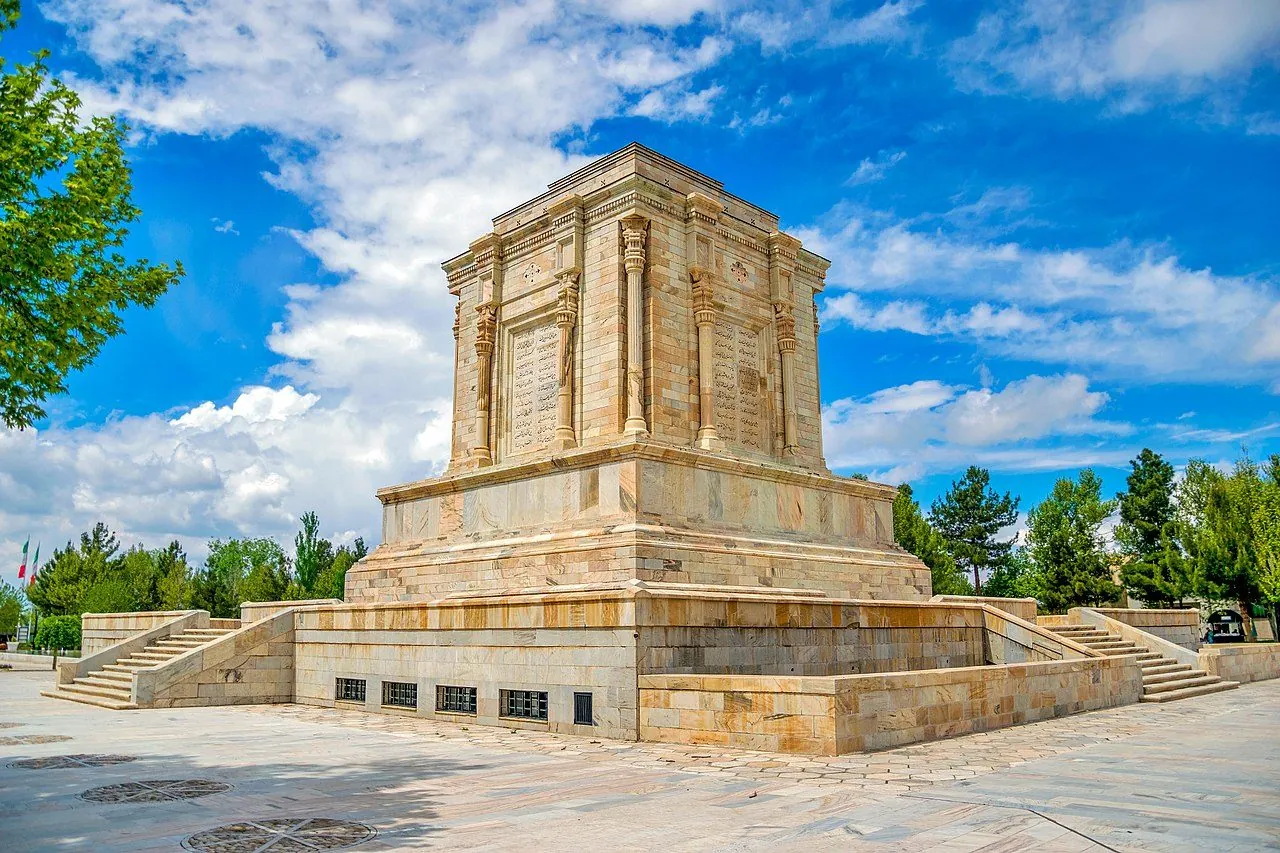 The monumental tomb of Ferdowsi at Tus, author of the Shahnameh.