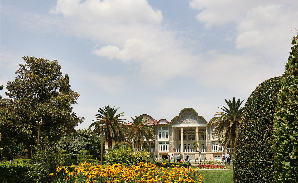 Bagh-e Eram from the air.