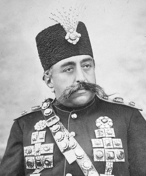 Mozaffar ad-Din Shah Qajar, the first Iranian monarch to be filmed (1900, Ostend).